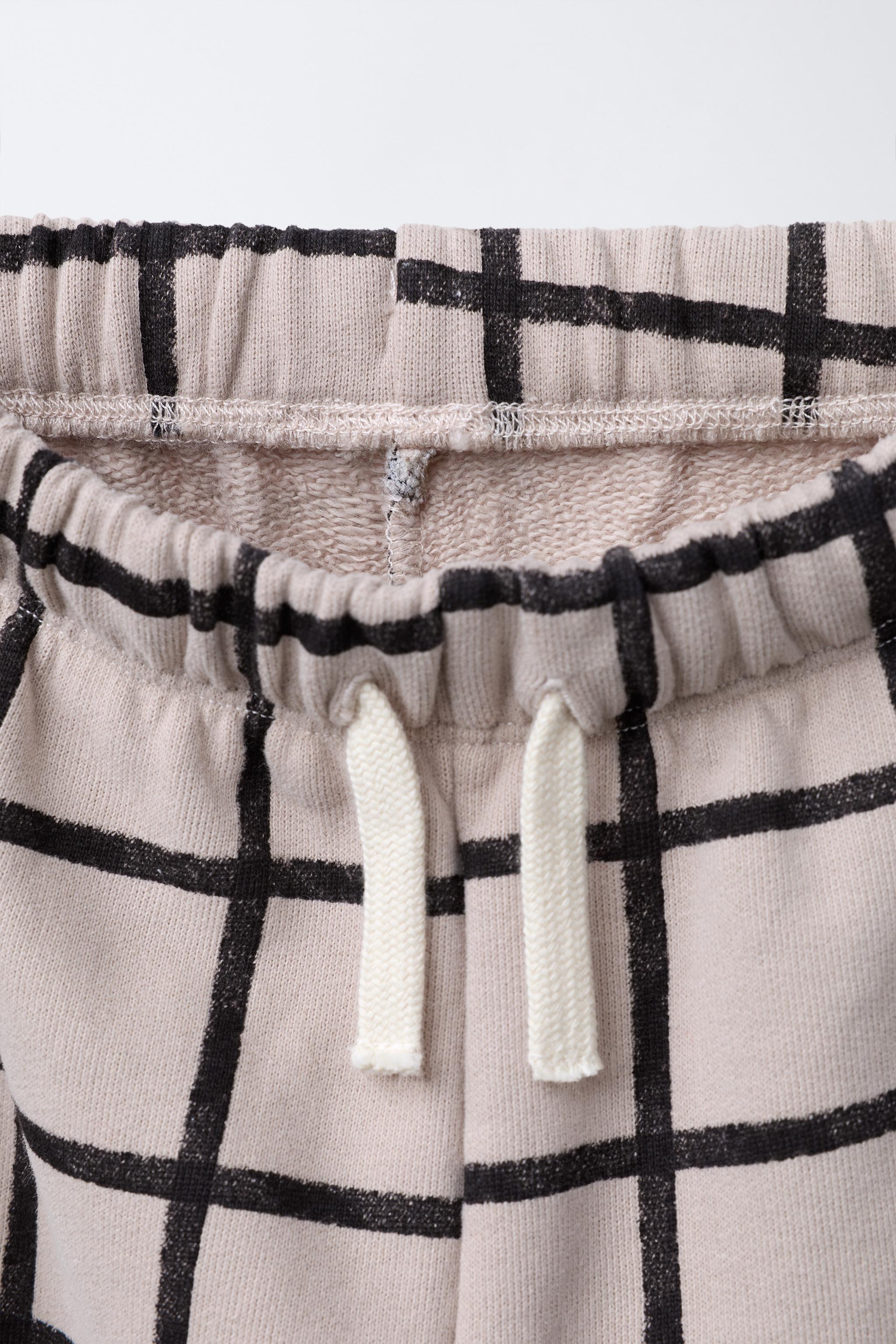 PLAID PLUSH BAGGY PANTS